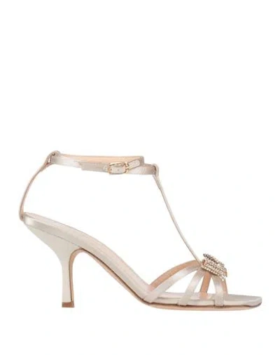 The Seller Woman Sandals Cream Size 8 Textile Fibers In White