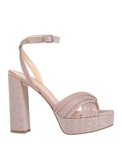 The Seller Woman Sandals Light Pink Size 8 Textile Fibers