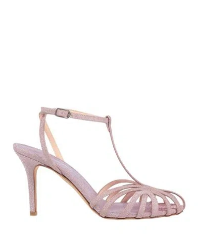 The Seller Woman Sandals Lilac Size 7.5 Leather In Purple