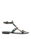 The Seller Woman Thong Sandal Black Size 9 Cowhide