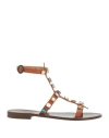 The Seller Woman Thong Sandal Tan Size 6 Cowhide In Brown