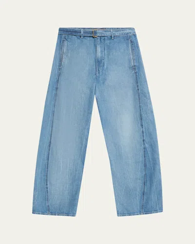 The Seven Continents Men's Barrel-leg Cotton Denim Pants