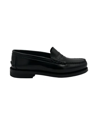 The Sharp Corner Black Leather Women's Oxford Loafer