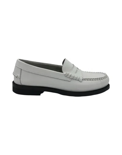 THE SHARP CORNER OFF-WHITE LEATHER WOMEN'S OXFORD LOAFER