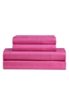 The Sheet Lab Regal Dreams 300 Thread Count Sateen Sheet Set. In Pink