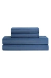 The Sheet Lab Regal Dreams 300 Thread Count Sateen Sheet Set. In Blue