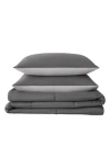 The Sheet Lab Reversible Comforter Set In Gray