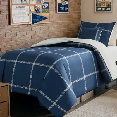 The Sheet Lab Window Pane Check Bed-in-a-bag Comforter Set In Blue