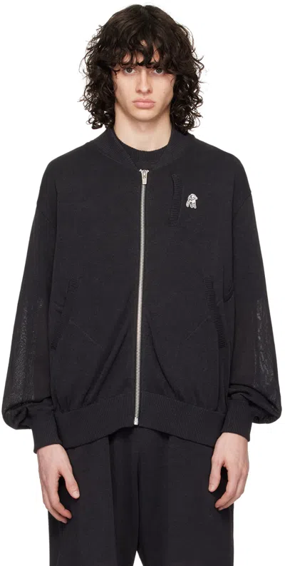 The Shepherd Undercover Black Appliqué Bomber Jacket