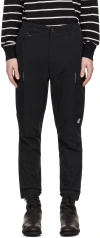 The Shepherd Undercover Black Cinch Tab Cargo Pants In Black