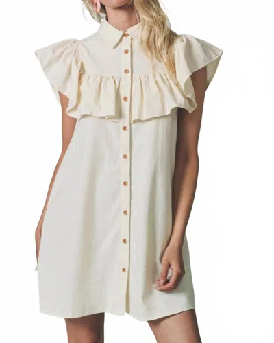 The Shirt Ayla Mini Dress In Ecru In White