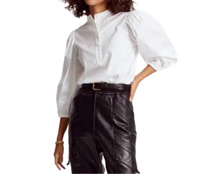 The Shirt Balloon Sleeve Shirt In White