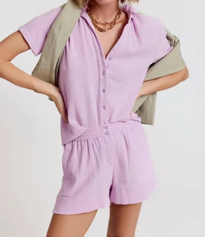 The Shirt Barry Short In Lilac Gauze