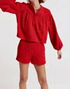 The Shirt Barry Short In Ruby Gauze