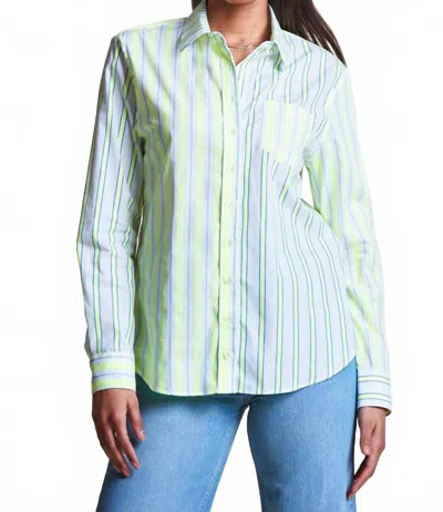 The Shirt Boyfriend Shirt In Yellow Fluorescent In Multi