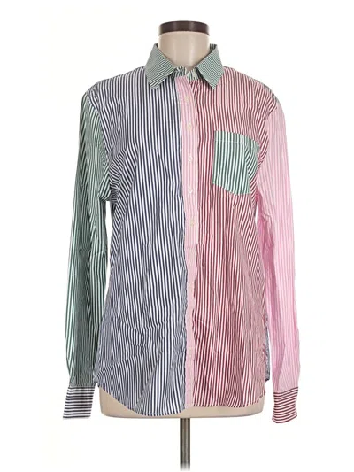 The Shirt By Rochelle Behrens Long Sleeve Button Down Shirt In Pink