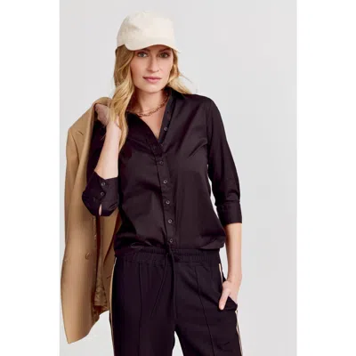 The Shirt By Rochelle Behrens The 3/4 Sleeve Icon Shirt In Brown