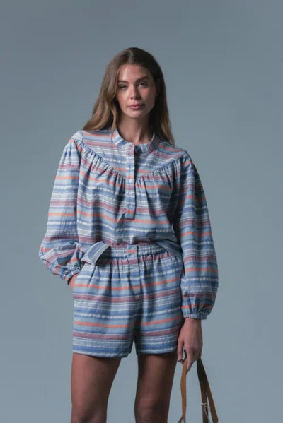 The Shirt By Rochelle Behrens The Barry Short In Blue