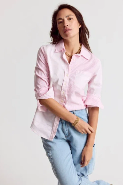 The Shirt By Rochelle Behrens The Boyfriend Shirt In Pink