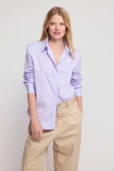 The Shirt By Rochelle Behrens The Boyfriend Shirt In Purple