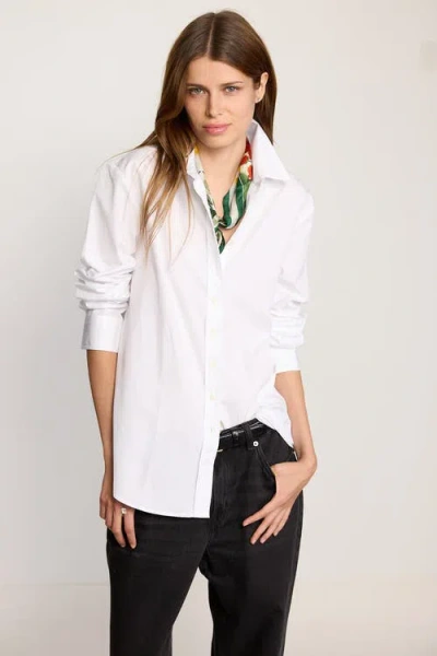 The Shirt By Rochelle Behrens The Boyfriend Shirt In White