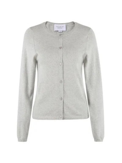 The Shirt By Rochelle Behrens The Crewneck Cotton Cashmere Sweater In Gray