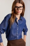 The Shirt By Rochelle Behrens The Denim Shirt In Blue