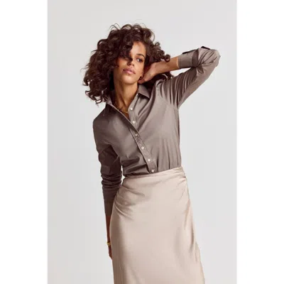 The Shirt By Rochelle Behrens The Icon Shirt In Brown