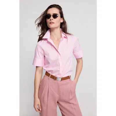 The Shirt By Rochelle Behrens The Short Sleeve Shirt In Pink