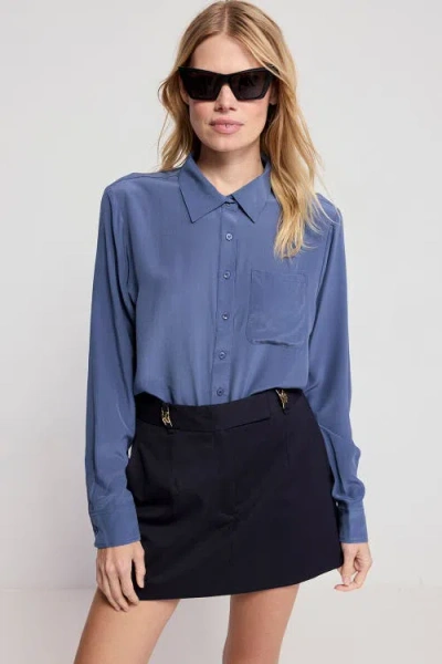 The Shirt By Rochelle Behrens The Silk Shirt In Black