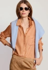 The Shirt By Rochelle Behrens The Silk Shirt In Brown