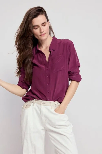 The Shirt By Rochelle Behrens The Silk Shirt In Purple
