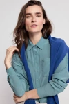 The Shirt By Rochelle Behrens The Silk Shirt In Green