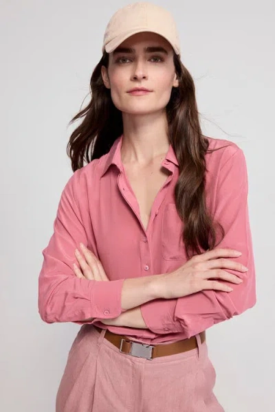The Shirt By Rochelle Behrens The Silk Shirt In Pink