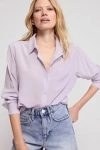 The Shirt By Rochelle Behrens The Silk Shirt In Purple