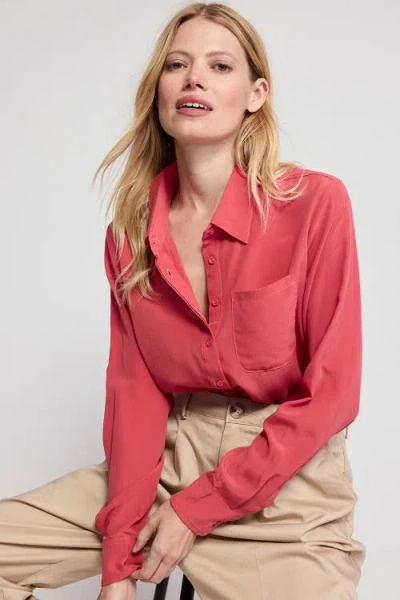 The Shirt By Rochelle Behrens The Silk Shirt In Red