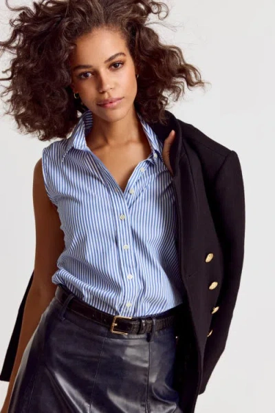 The Shirt By Rochelle Behrens The Sleeveless Shirt In Multi