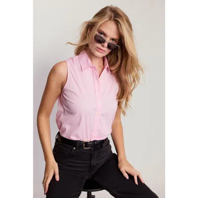 The Shirt By Rochelle Behrens The Sleeveless Shirt In Pink