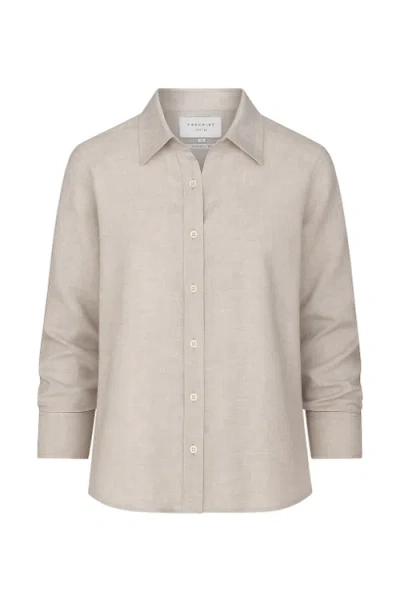 The Shirt By Rochelle Behrens The Washed Linen Shirt In Gray