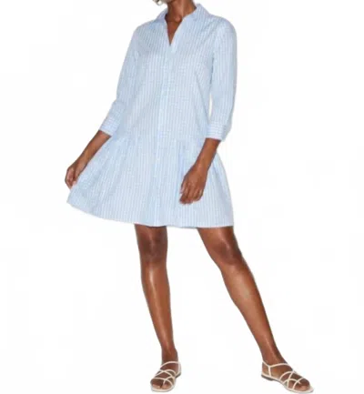 The Shirt Drop Waist Shirt Dress In Sky Blue Check