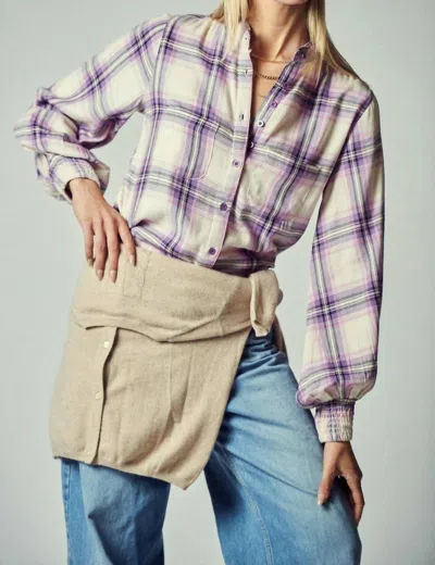 The Shirt Finn Shirt In Lavender Plaid In Purple