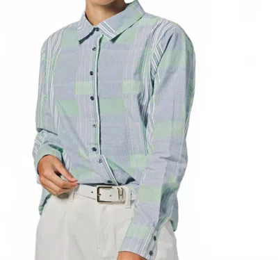 The Shirt Fluorescent Block Boyfriend Shirt In Blue In White