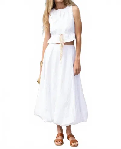 The Shirt Grace Midi Skirt In White
