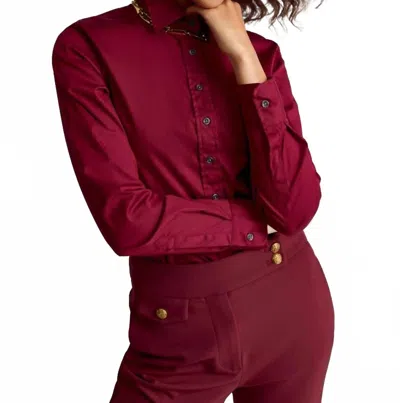 The Shirt Icon Shirt In Burgundy In Red