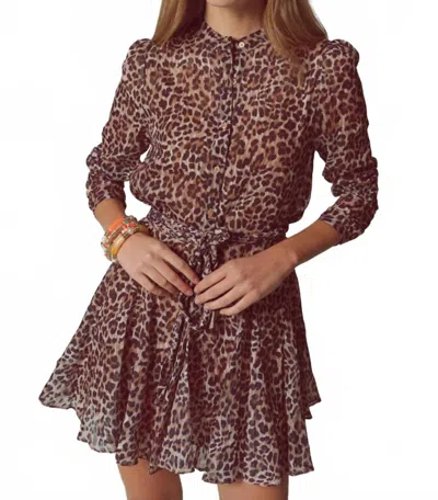 The Shirt Jenica Mini Dress In Leopard In Brown