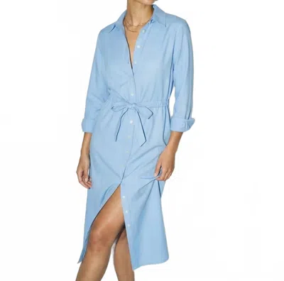 The Shirt Long Sleeve Midi Dress In Light Blue
