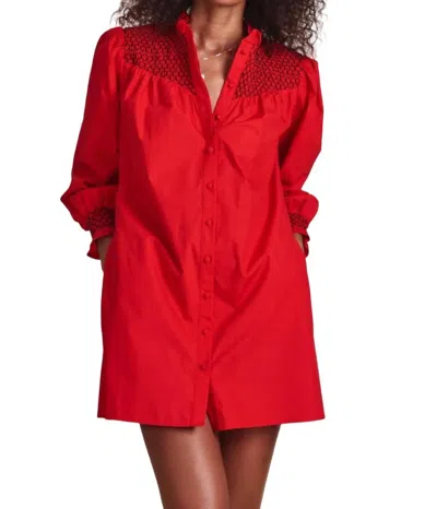 The Shirt Nicole Dress In Chili Red