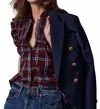 The Shirt Nicolette Button Down Shirt In Aqua Plaid In Multi