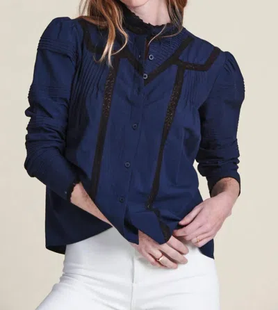 The Shirt Priya Shirt Muse In Navy Blue/black