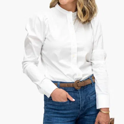 The Shirt Puffed Shoulder Button-up Shirt In White